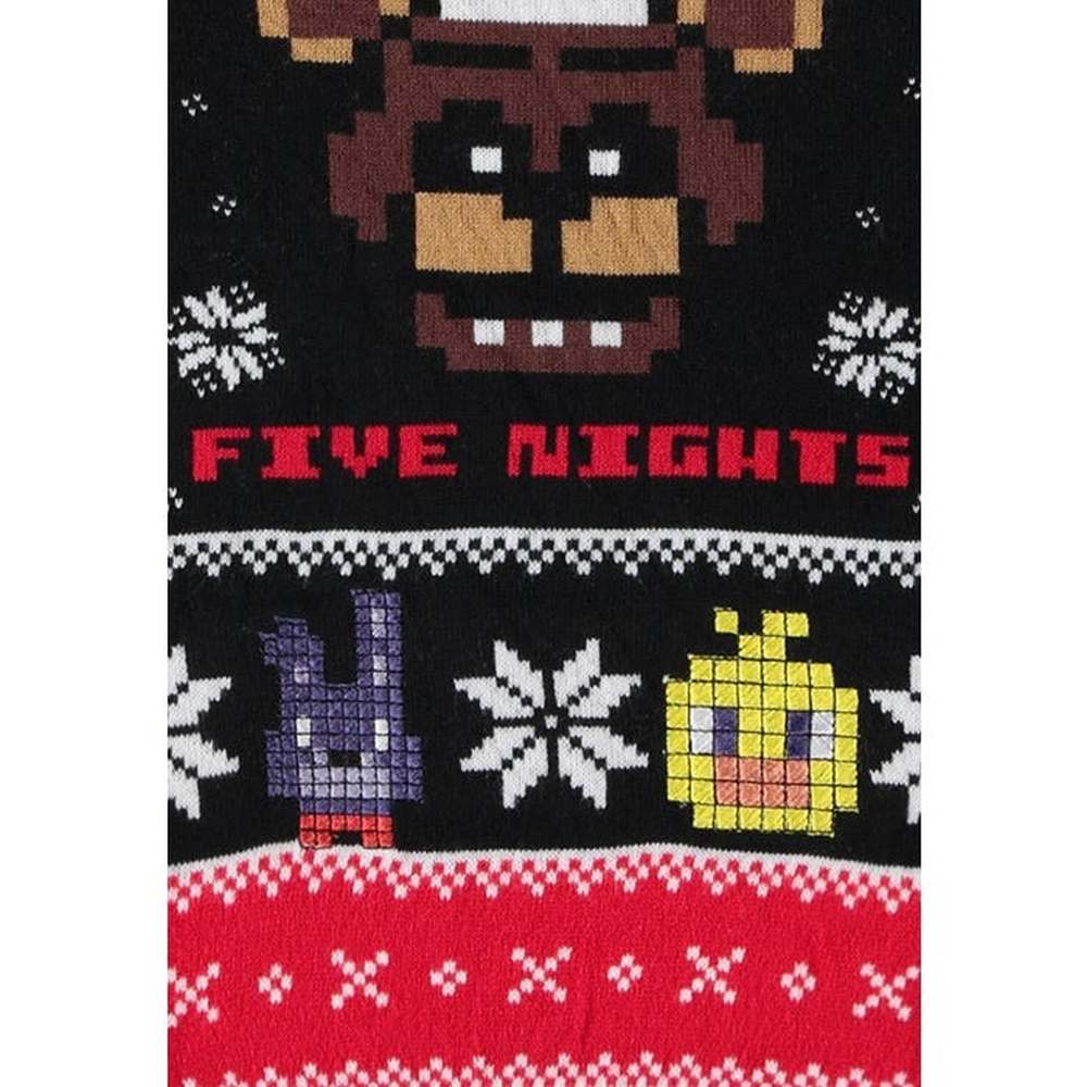 Five Nights at Freddy's - Survived Five Nights Knitted Kersttrui - Zwart